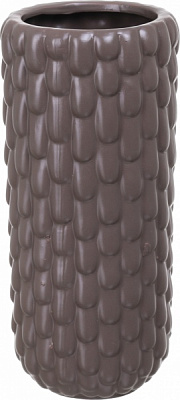 Ваза керамическая серая Falled 11,5х25,5 см