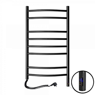 Рушникосушарка електрична NAVIN Камелія 480х800 Л з таймером чорний муар (12-207133-4880)