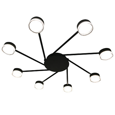 Люстра стельова Victoria Lighting 8x12 Вт GX53 чорний Best/PL8 black