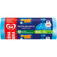 Мішки для побутового сміття Фрекен Бок міцні 60 л 40 шт. (4823071606638)