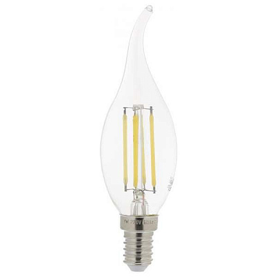 Лампа світлодіодна Maxus FM-T CA37 4 Вт E14 4100 К 220 В прозора 1-LED-540-01