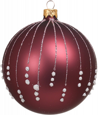 Ялинкова іграшка у формі кулі рожева 8 см AVG104080