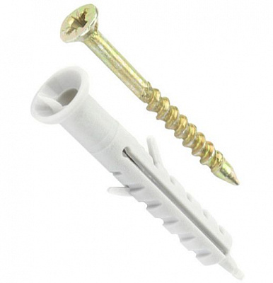 Дюбель 6x40 мм 100 шт. с ударным шурупом нейлон Expert Fix