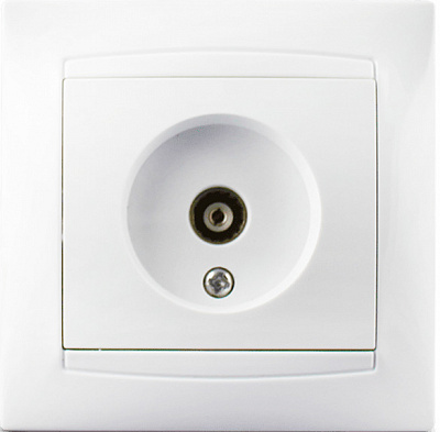 Розетка TV Erste Prestige белый 9206-70,W