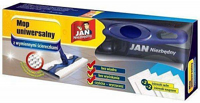 Швабра плоская универсальное Jan Niezbedny с зажимом для любых тряпок 