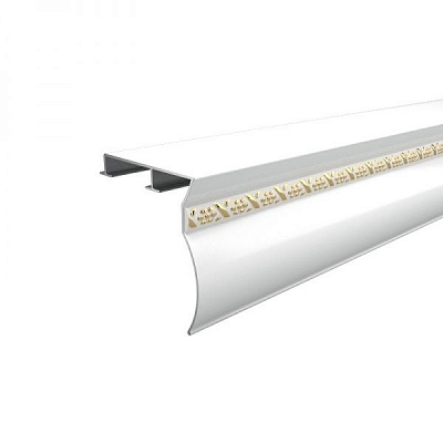 Карниз Алюсервіс з молдінгом подвійний укомплектований 150 см білий 1 шт.