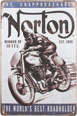 Табличка декоративная Norton 30x20 см 