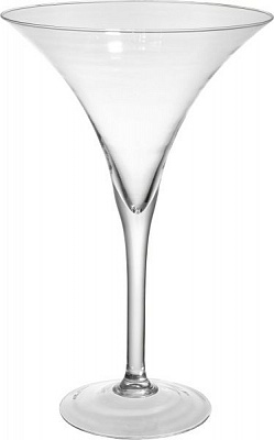 Ваза-підсвічник на ніжці 40,5х25 см прозора Wrzesniak Glassworks