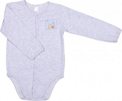 Боди детское для мальчика Татошка р.68 серый меланж м14251смл 