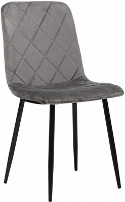 Стул обеденный Лацио велюр серый/черный