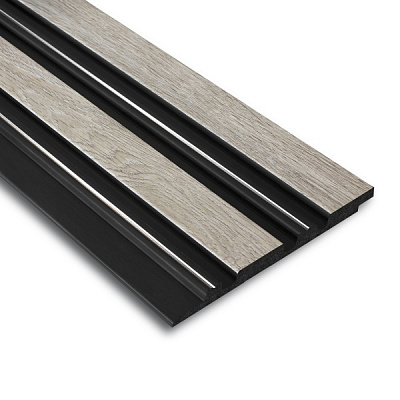 3D-панель MARCO decor 12912-333-S светлое дерево с черным и серебряным 129х12х2900 мм (0,37 кв.м)