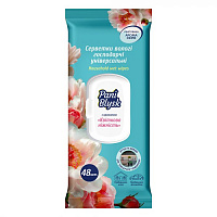 Вологі серветки Pani Blysk універсальні парфумовані Квіткова ніжність 19x20 см 48 шт./уп. білі