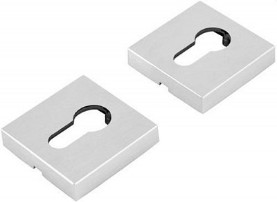 Накладка Forme квадратна розетка циліндровий сатин хром