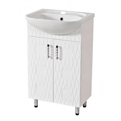 Тумба напольная Aqua Rodos Ассоль 50 с умывальником Nova 50