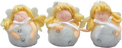 Ялинкова іграшка Девілон Янголятко 3 шт. 6 см 220273