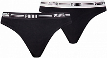Трусы Puma PUMA WOMEN STRING 2P PACK BLACK 90785403 S черный