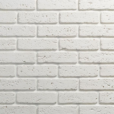 Плитка гипсовая прямая Саватекс Декор Кирпич травертин белый 0,8 кв.м 