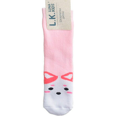 Шкарпетки дитячі Luna Kids № 3. Котик 331004 р.16–18 рожевий