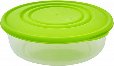 Контейнер харчовий Альфа круглий 1 л оливковий Алеана