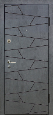 Дверь входная TM Riccardi Стандарт 5-С BG бетон темный / дуб юджин 2050х860 мм правая