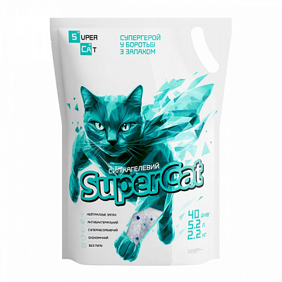 Наповнювач силікагелевий SuperCat для котячих туалетів 2,2 кг