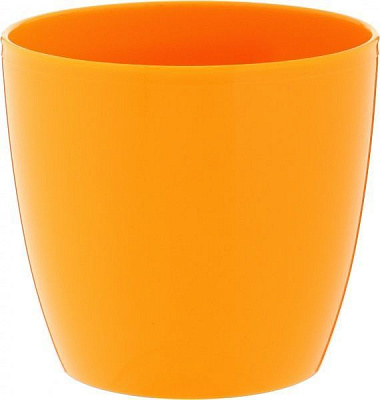 Кашпо пластиковое Алеана Матильда круглый 0,3л Светло-оранжевый (113091) 