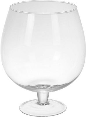 Ваза стеклянная Wrzesniak Glassworks Winter коньячная 22 см прозрачный 