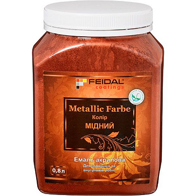 Декоративная краска Feidal Metallic Farbe медь 0,8 л