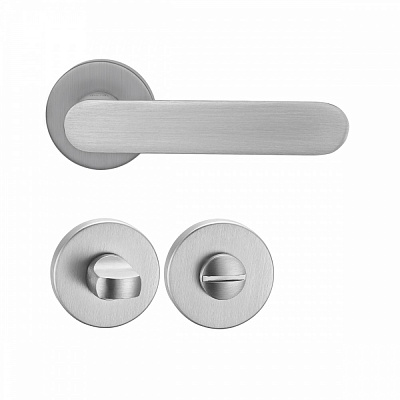 Ручка на розетке Linde A-2027 WC MOC с накладкой под WC санузловой матовый старый хром