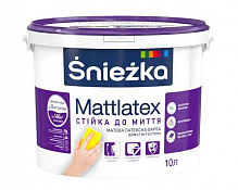 Фарба латексна Sniezka Mattlatex мат білий 10 л 14 кг