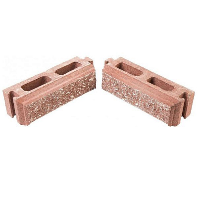 Элемент подмурка Кая 80x240x75 мм красно-белый Моноліт-Брук 