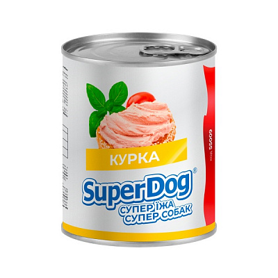 Паштет консервированный для всех пород SuperDog с курицей 800 г