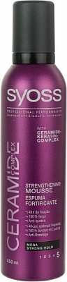 Пенка-мусс для укладки для волос Syoss Ceramide complex Максимально сильная фиксация 250 мл