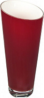 Ваза конусна Maestro скляна колір: опал, червоний 17х38 см Wrzesniak Glassworks