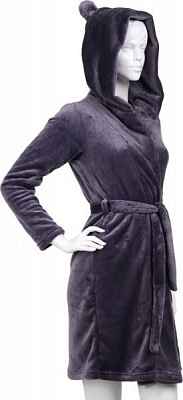 Халат Roksana Ушки 859/90152 р. S темно-серый 