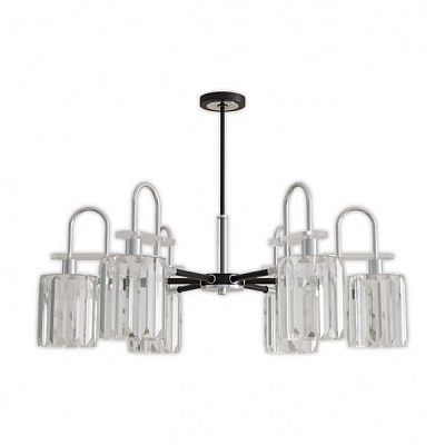 Люстра потолочная Hopfen Bogen CR-GR 6x60 Вт E14 хром/коричневый 