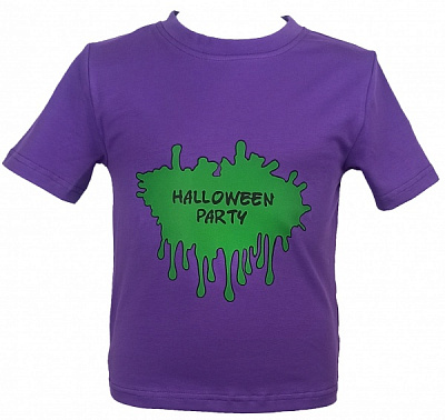 Футболка для девочек/для мальчиков WP Merchandise Halloween Клякса р.116–122 фиолетовый 22122 