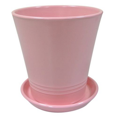 Горшок керамический Ориана-Запорожкерамика Модерн круглый 1л розовый 