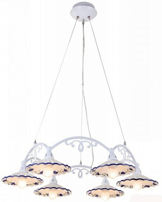 Люстра потолочная Arte Lamp A6473LM-6WH Anna 6x40 Вт E27 белый 