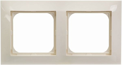 Рамка двухместная OSPEL IMPRESJA универсальная кремовый R-2Y/27