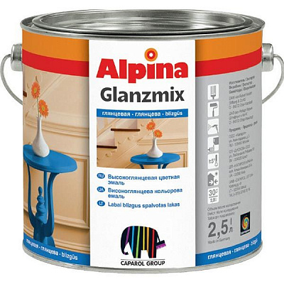 Емаль Alpina GlanzMix коричнева 2.5 л