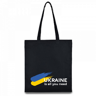 Екосумка Ukraine - all you need 42х38 см чорна