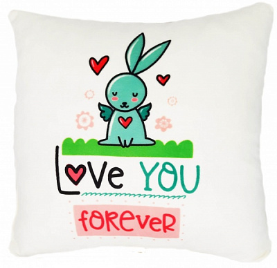 Подушка декоративна Анна Love you forever 35 см різнокольоровий принт