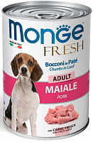 Корм влажный для собак для всех пород Monge fresh свинина 400 г