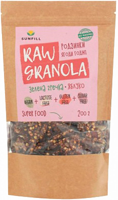 Гранола Sunfill изюм-ягоды годжи 200 г 