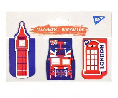 Закладки магнітні YES London 3 шт. 707004