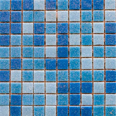 Мозаїка Guangzhou rose скляна мікс 327х327 мм темно-блакитна