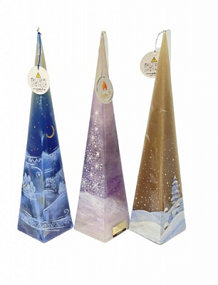 Свічка декоративна художня піраміда 80х330 в асортименті Pako-If