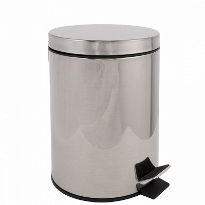 Відро для ванної AlexValex з педаллю 5 л, нержавіюча сталь