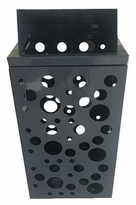 Урна для сміття металева з кришкою Сіріус чорний 08617.005.24.9005